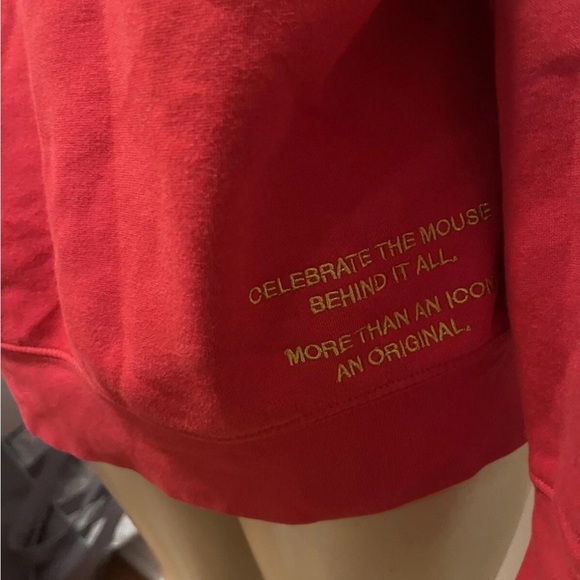 Limited edition HM Disney gold graphic Mickey Mouse hoodie size M womenswear - Picture 6 of 7